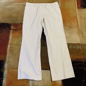 Tan and White Striped Pants